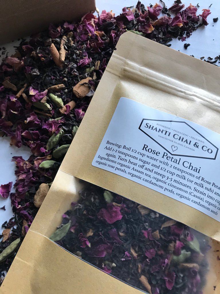 Rose Petals organic tea from Shanti Tea